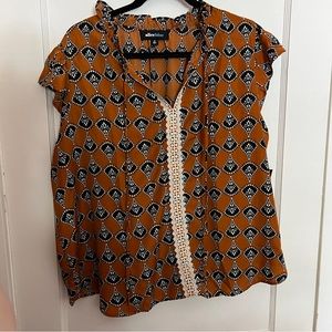 Alice Blue - Printed Blouse - 3X (runs small!)